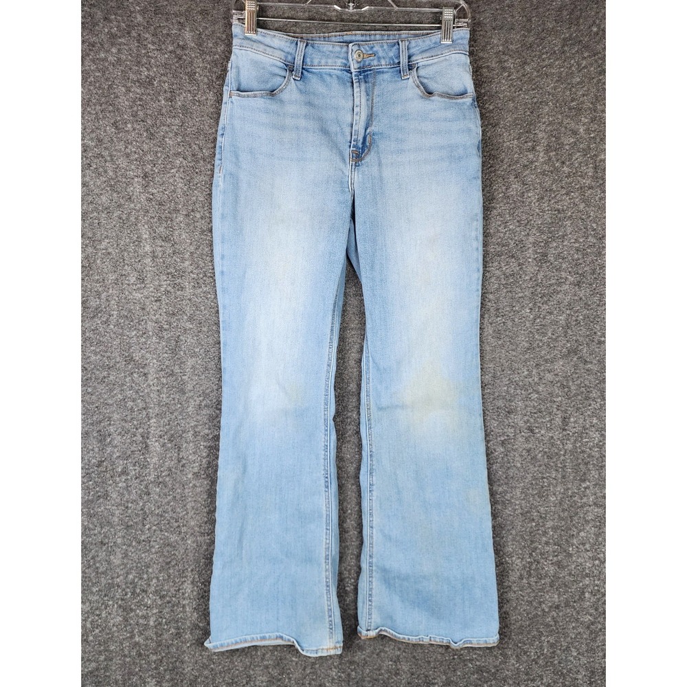 Old Navy Jeans Womens 6 High Rise Flare Light Wash Blue Denim EUC